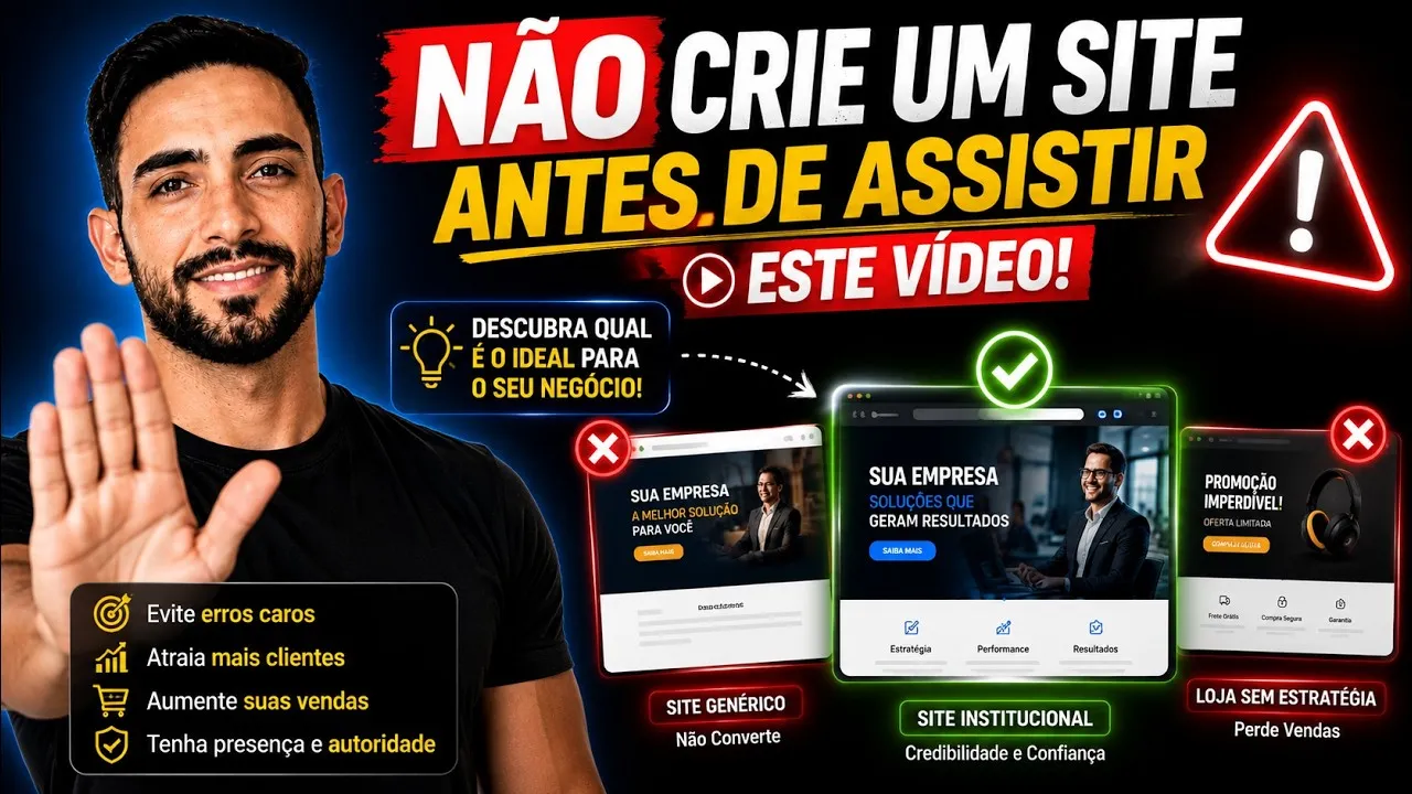 7 Tipos de Sites: Qual é o Ideal para o Seu Negócio em 2026?