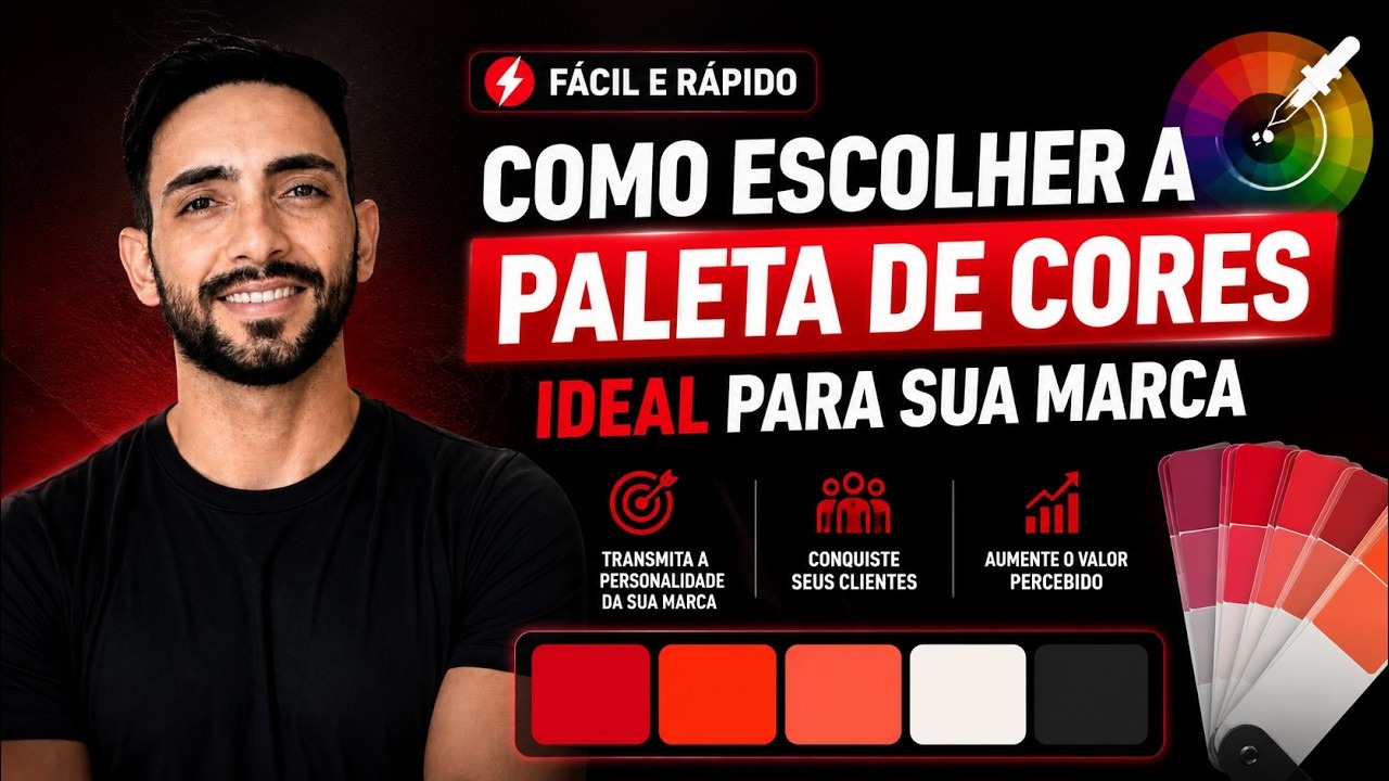 🎨 Como Escolher a Paleta de Cores Ideal Para Sua Marca (Guia Completo 2026)